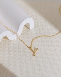 Wanderlust + Co - Alphabet Bubble Pendant Necklace - Letter Y