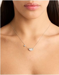 By Charlotte - Lotus Birthstone Necklace - December - Blue Topaz