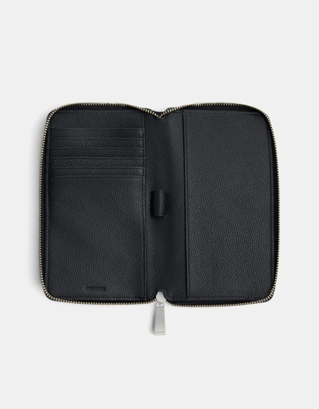 Oroton - Oscar Travel Zip Wallet Pebble