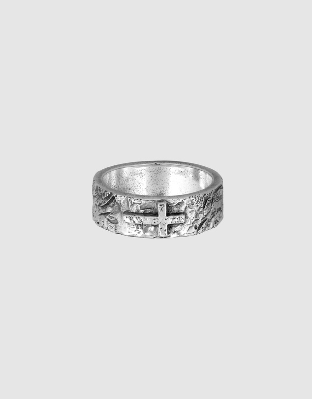 Haze & Glory - ICONIC EXCLUSIVE - Cross Ring in Oxidised 925 Silver