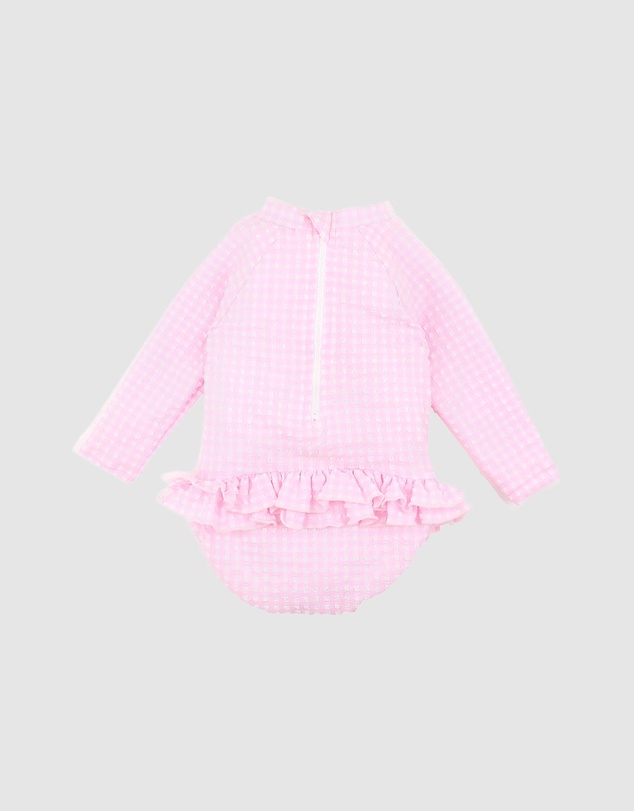 Minihaha - Pink Gingham LS Sunsuit - Kids