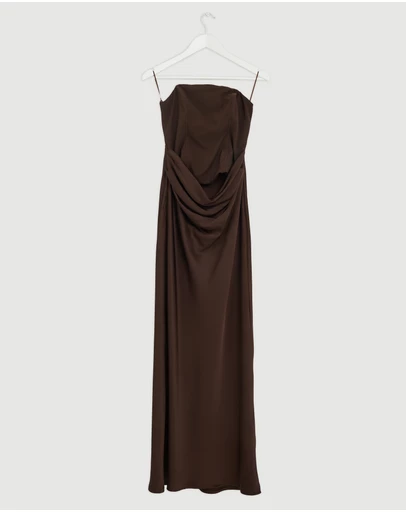 Revibe - Repaired CHANCERY Ayla Corset Drape Maxi Dress - AU 10
