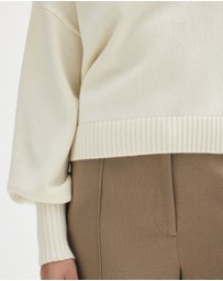 Minima Esenciales - Rian Wool Cashmere Funnel Neck Jumper