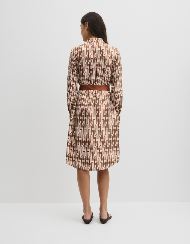 Country Road - Printed Silk Midi Shirt Dress