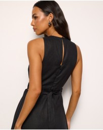 AERE - Mysa Linen Midi Dress