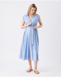 Ripe Maternity - Abby Stripe Shirt Dress