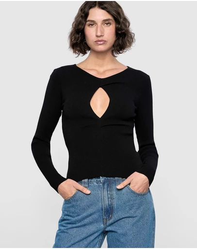 Staple the Label - Mira Twist Knit Top