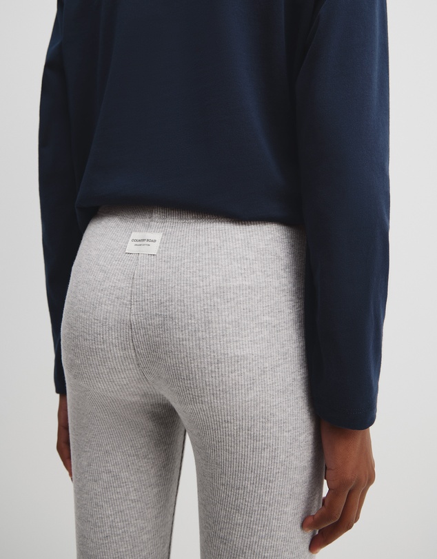 Country Road - Organically Grown Cotton Blend Solid Rib Legging
