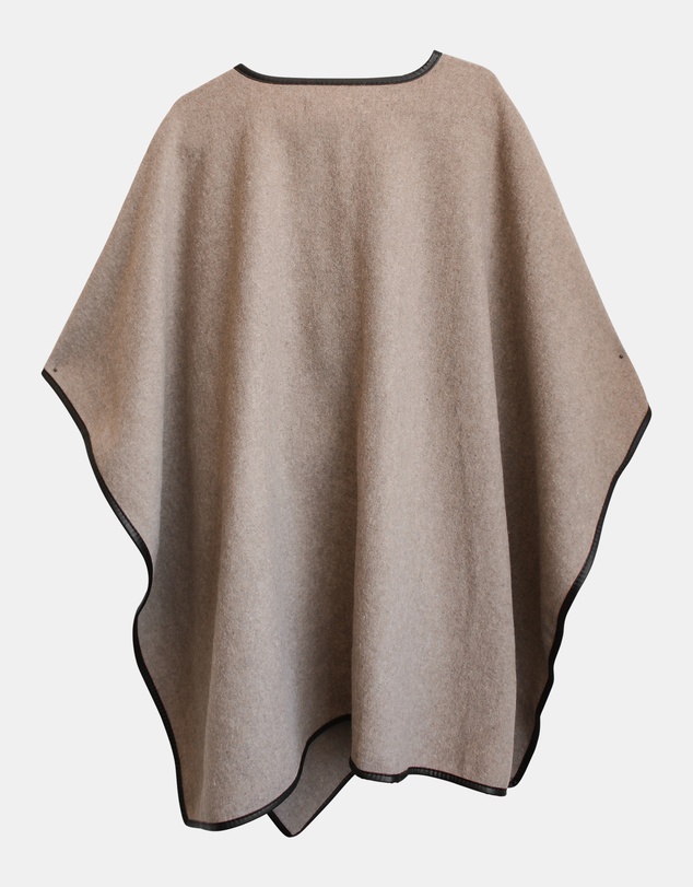 Morgan & Taylor - Jane Bias-Edged Poncho in Beige