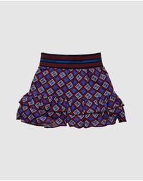 Quapi - Kornelia Retro AOP Ruffle Skirt - Kids-Teens