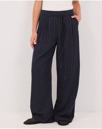 Calli - Rhode Pinstripe Wide Leg Pants