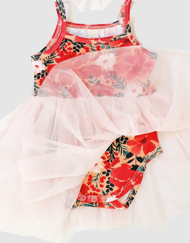 WITH LOVE FOR KIDS - Tutu Onesie & Headband Set - Babies