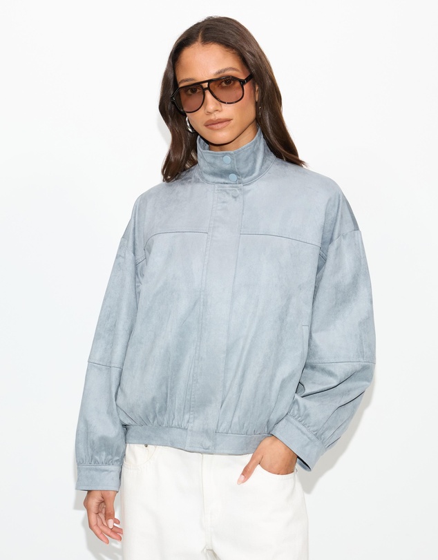 Dazie - Ella Oversized Faux Suede Jacket
