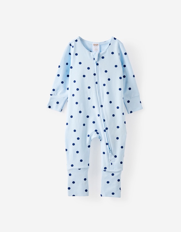 Cotton On Kids - Growie Long Sleeve Zip Romper
