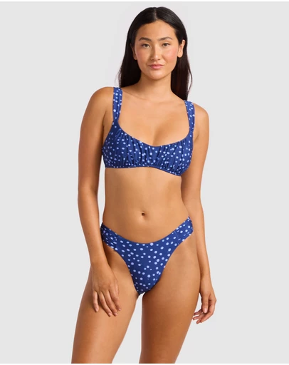 Seafolly - Dolce Dot Ruched Bralette Bikini Top