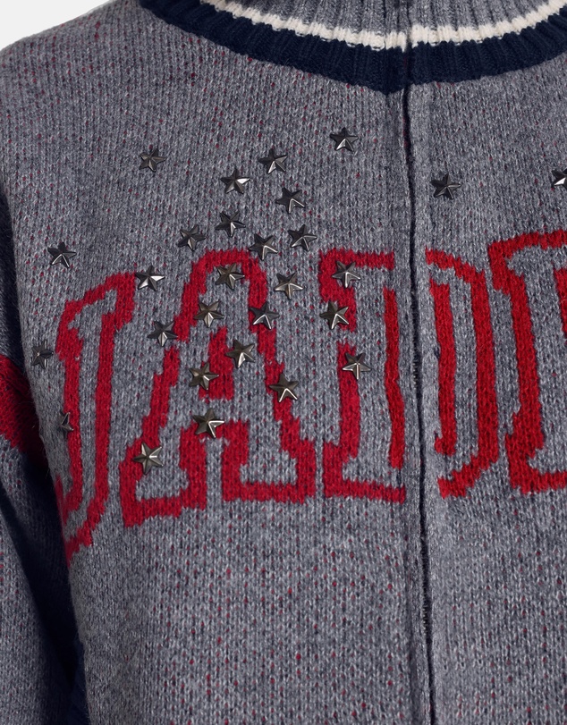 Jaded London - Knitted Bomber With Cable Knit Sleeves