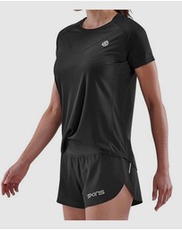 SKINS - SKINS Women's Series-3 Activewear Short Sleeve Top Black