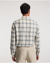 Calibre - Tailored Check Long Sleeve Shirt Bone