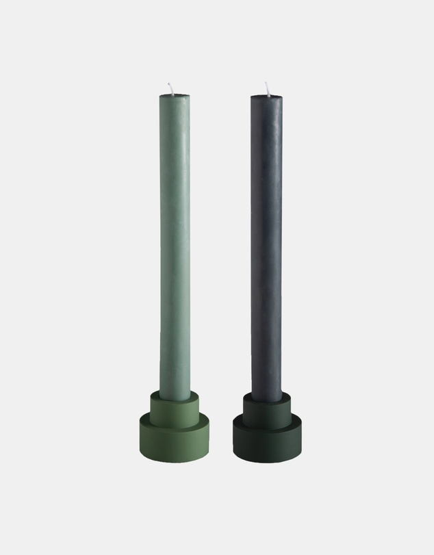 porter green - flipp sml silicone unbreakable candle holder set