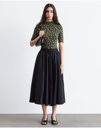 & Other Stories - Voluminous Drawstring Midi Skirt