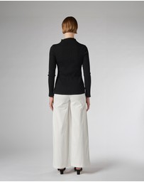 DRICOPER DENIM - Velika Ivory Wide Leg Trousers