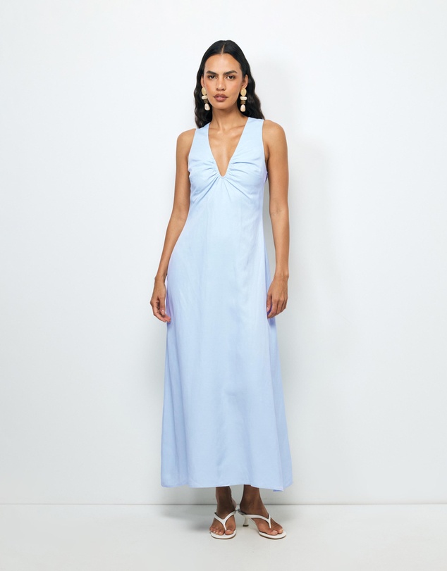 AERE - Soma U-Neckline Midi Dress