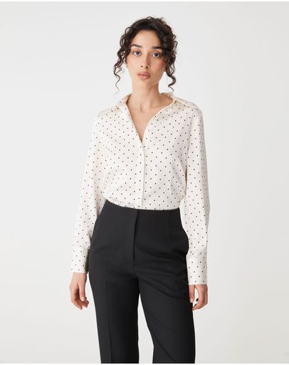 Ivory & Black Dot