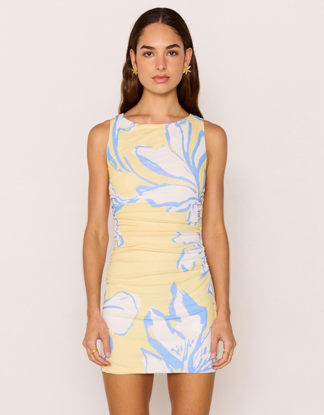 MINKPINK - Esme Gathered Mesh Mini Dress