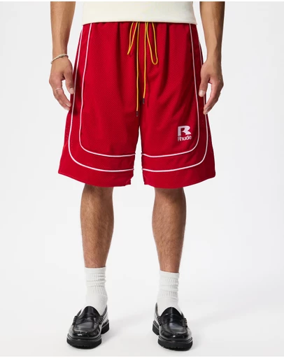 RHUDE - Rhude Mesh Piping Baggy Track Shorts