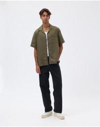 AERE - Kian Linen Camp Collar Shirt