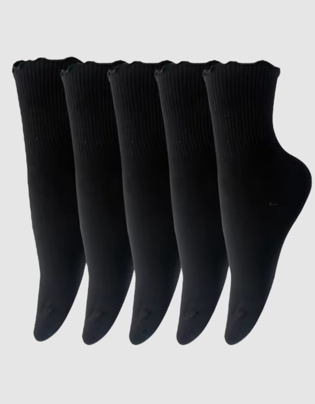 High Heel Jungle - Premium Cotton Frill Edge Socks- 5 Pack