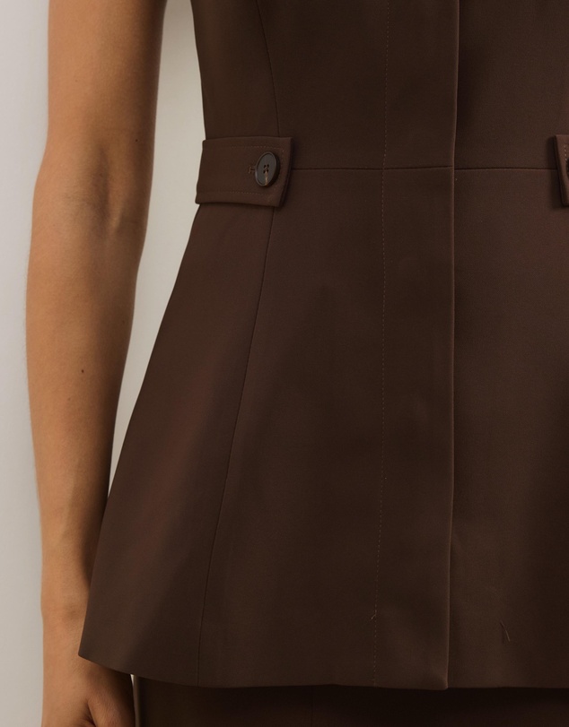 Atmos&Here - Isola Peplum Tailored Vest