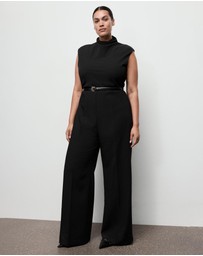 M.N.G - Jumpsuit With Draped Neck And Belt