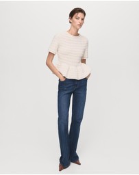M.N.G - Textured Sweater With Ruffles