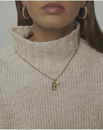 Zahar - Pearl Letter B Necklace