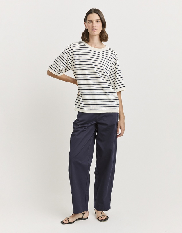 Toorallie - Relaxed Stripe Knit Tee