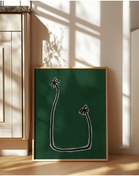 Olive et Oriel - Soul Bound - Green by Shatha Al Dafai Art Print