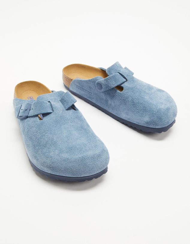 Birkenstock - Boston Soft Footbed Regular Suede Leather Clogs - Unisex
