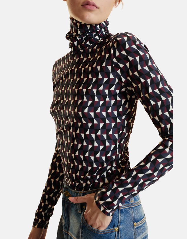 Cynthia Rowley - Turtle Neck Lycra Top