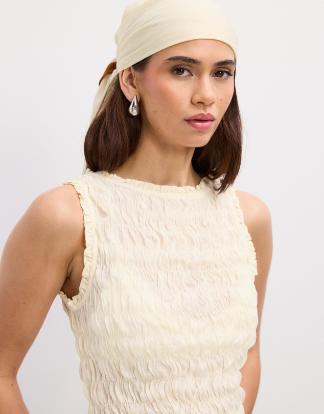 The Fated - Amy Sheer Frill Boat Neck Tank