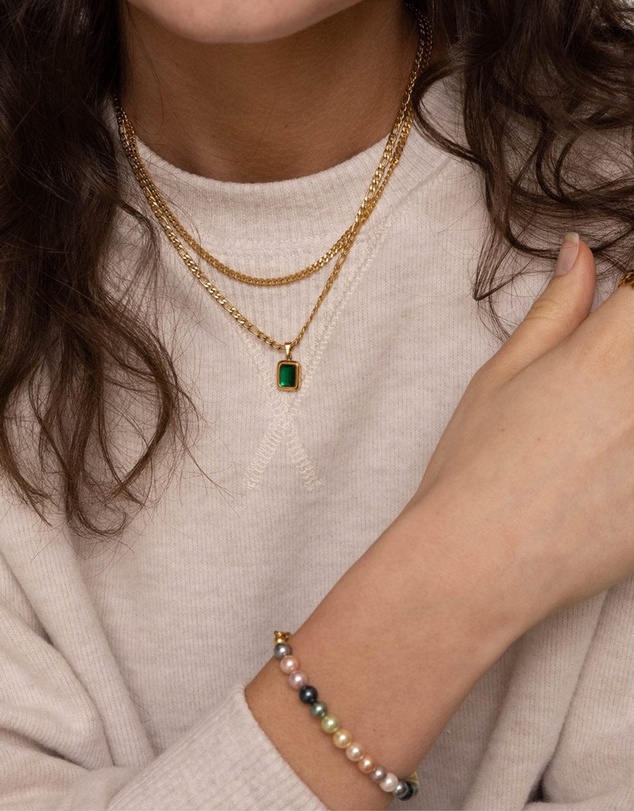 Nialaya Jewellery - Women's Rainbow Pearl Bracelet