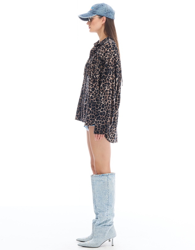 THE TALES - Ibiza Animal Fringed Long Sleeve Shirt