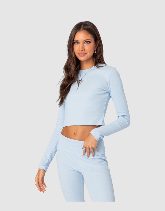 EDIKTED - Coffee Break Ribbed Top