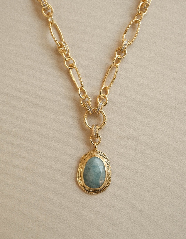 Bianc - Bloom Necklace Milky Aquamarine
