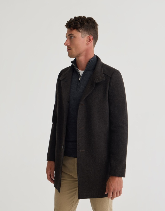 Oxford - Dunbar Herringbone Wool Coat