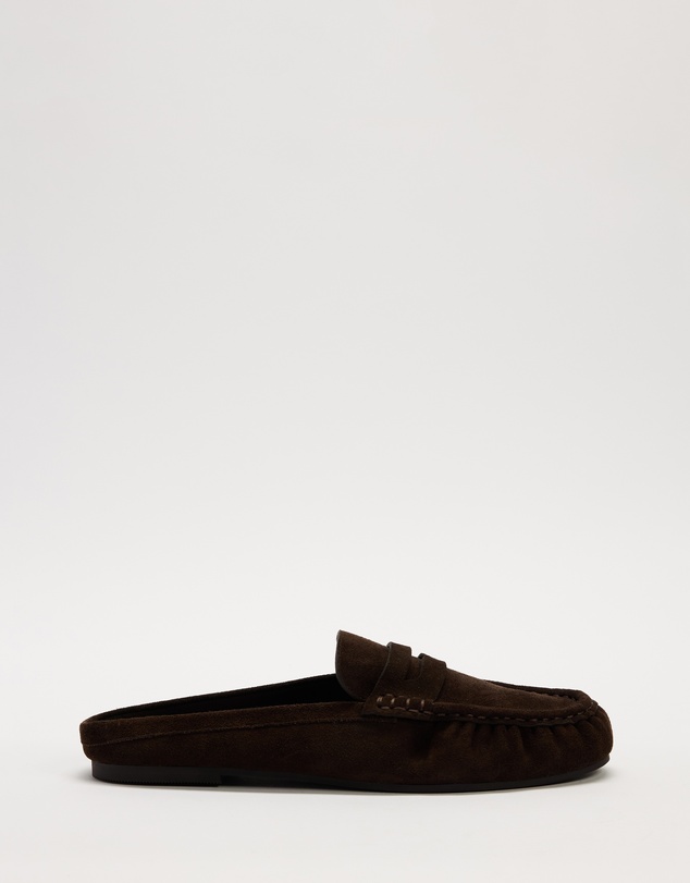 AERE - Slip On Suede Loafers - Women's