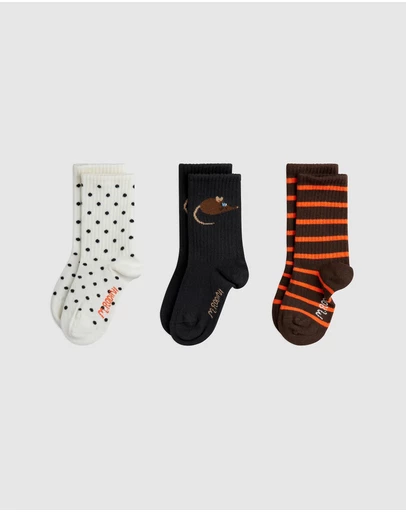 Mini Rodini - Elephant Shrew 3-Pack Socks