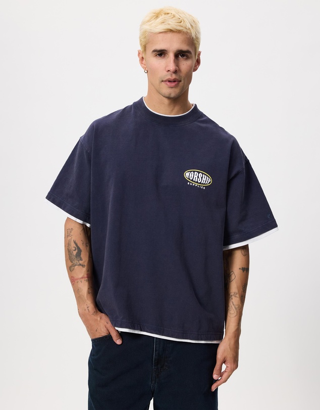 Worship - Tropical Thunder Layered Box Crop Tee