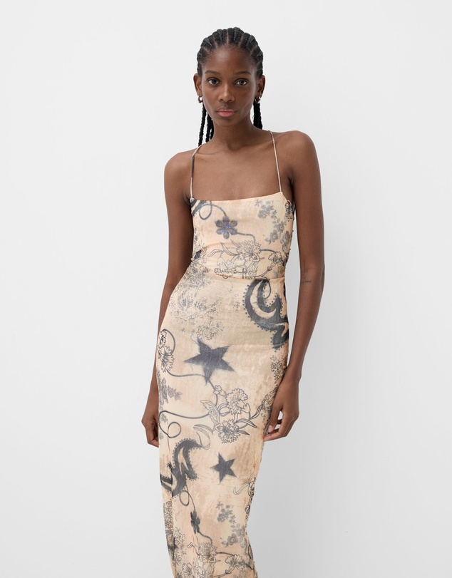 bershka long dress Women's Long and Short Dresses
