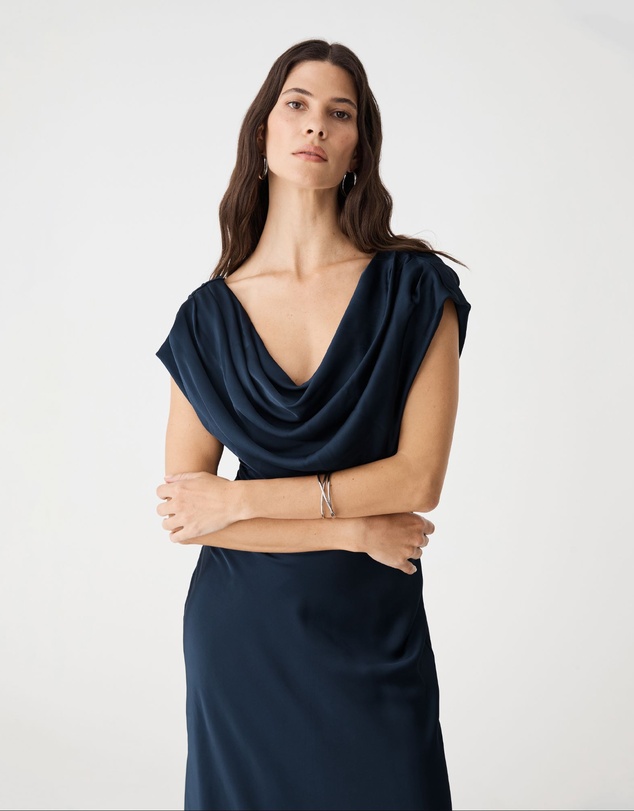 Forcast - Caroline Cowl Satin Dress